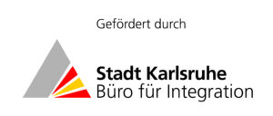 Logo_Stadt Karlsruhe_Gefördert durch Büro für Integration_cmyk